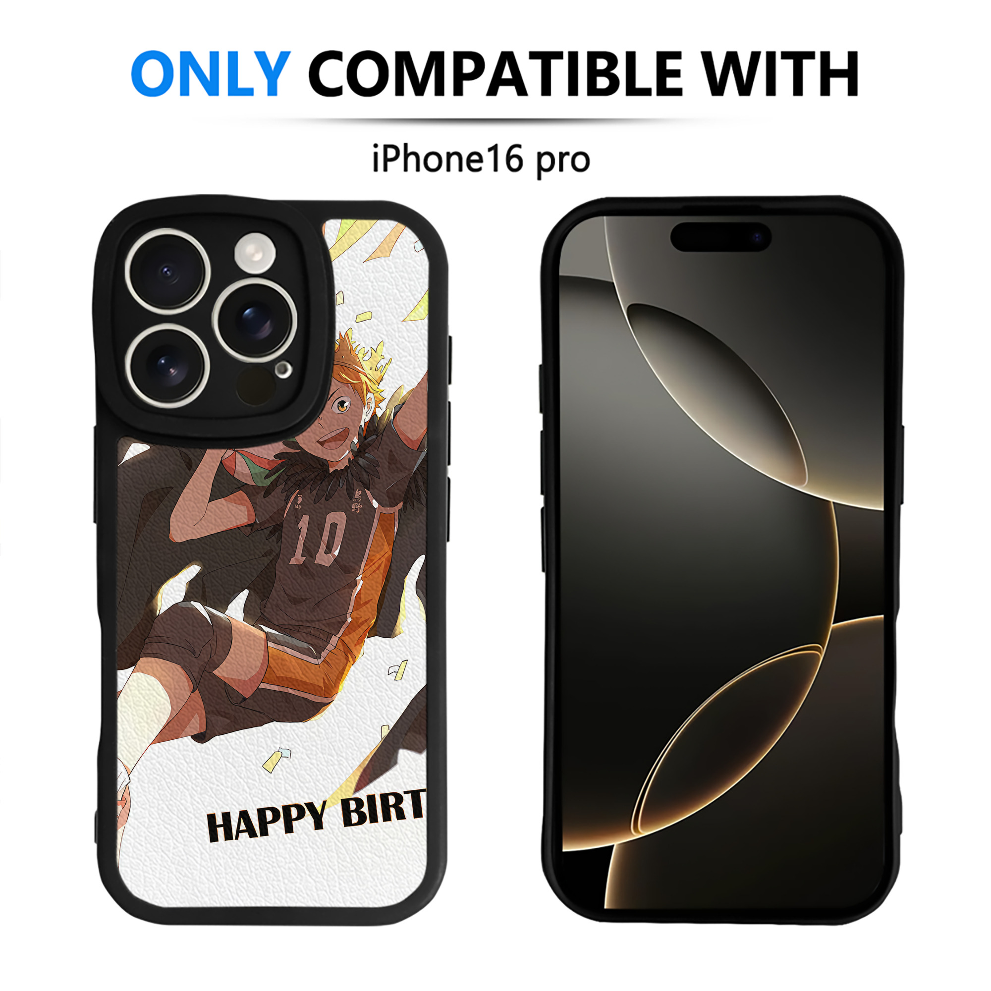 （画像用） ハイキュー!! Haikyu!! 【iPhone 16シリーズ対応】シリコンスマホケース（レザー調） 材質：シリコン